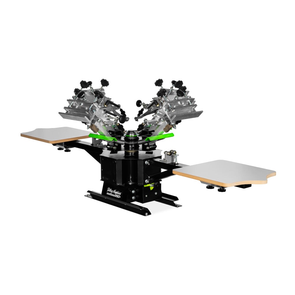 コンピュータ・IT FreeBSD press no.10 Riley Hopkins 250+ 4 Color 2 Station Screen Printing Press with XYZ Mi