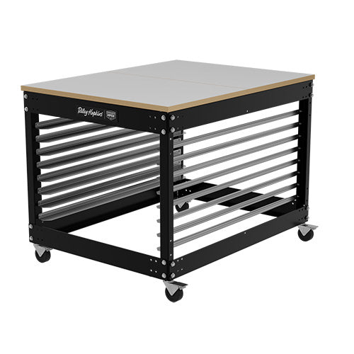Riley Hopkins Multi-Station Screen Printing Press Cart | Rileyhopkins.com